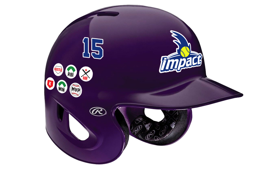 Northwest Diamond Sports Custom Baseball Helmet Numbers, Baseball